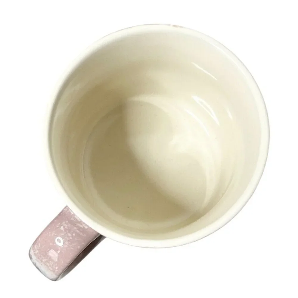 Sanrio Hello Kitty Pink Bow Reactive Glaze Ceramic 20 oz‎ Camper Mug Pink NEW